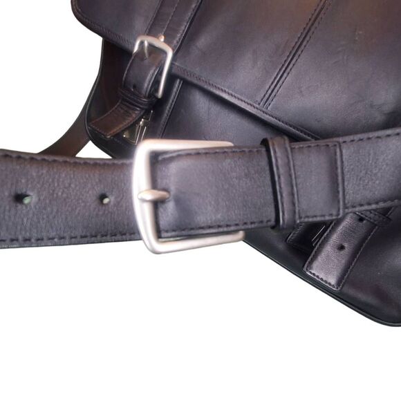 COACH Thompson 6455 Leather Briefcase,Shoulder Messenger Bag Black - Picture 3 of 16